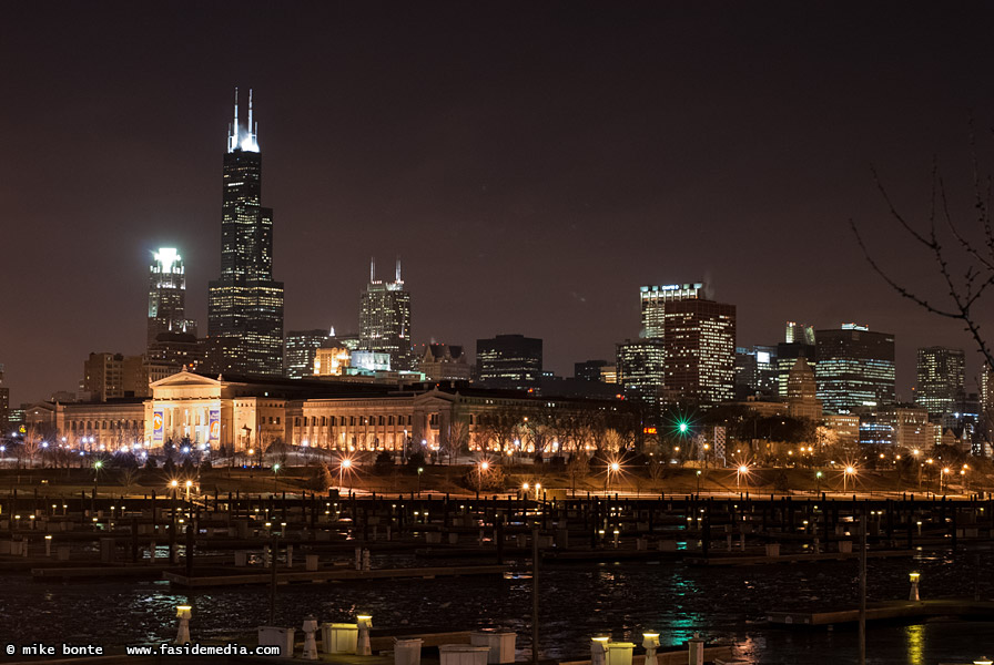 Chicago Skyline Night