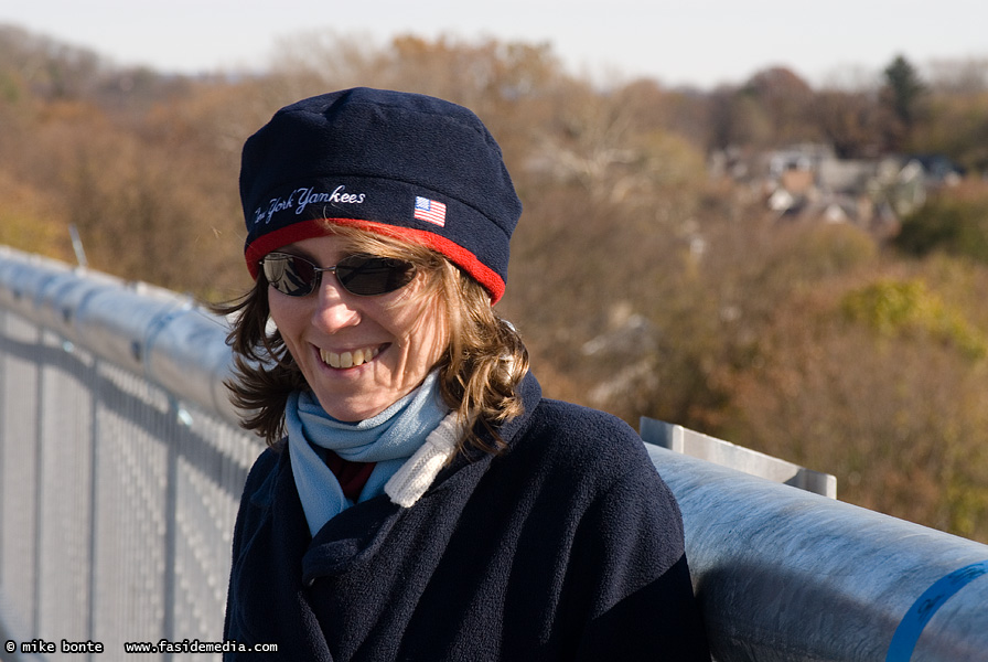 Maureen Freezing On The Walkway