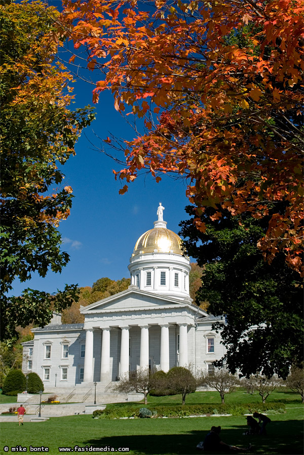 Fall at Vermont State House