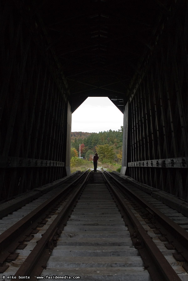 Maureen At Fisher Railroad Bridge