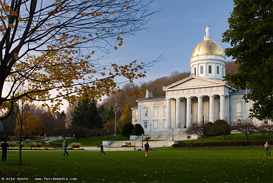 Vermont State House Evening