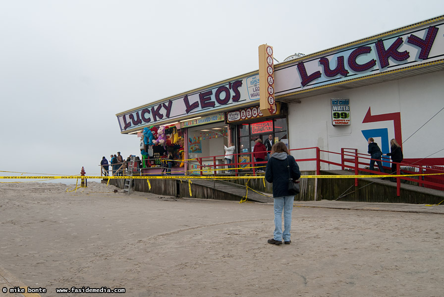 Maureen Outside Lucky Leos