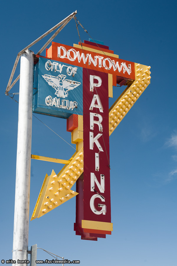 Gallup Downtown Parking Sign