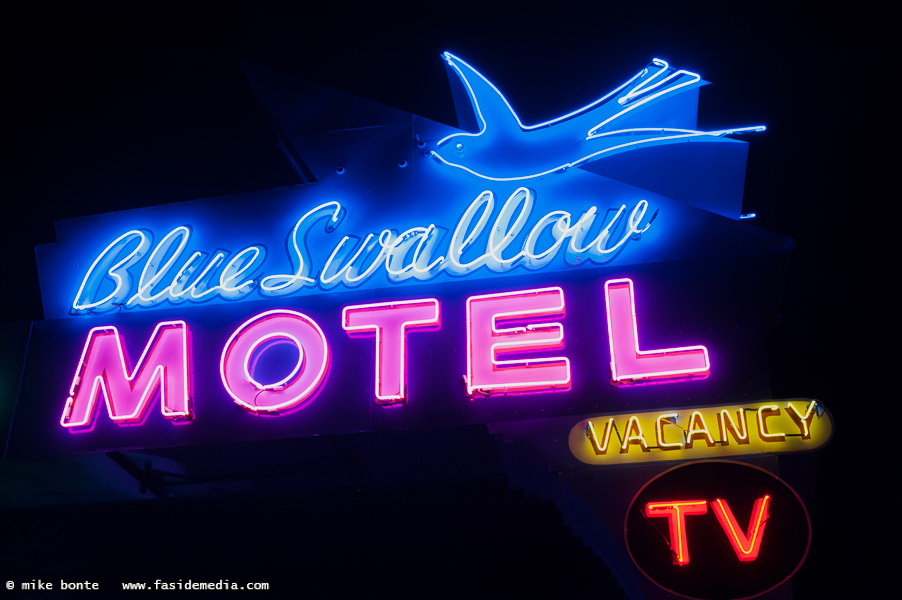 Blue Swallow Motel Neon