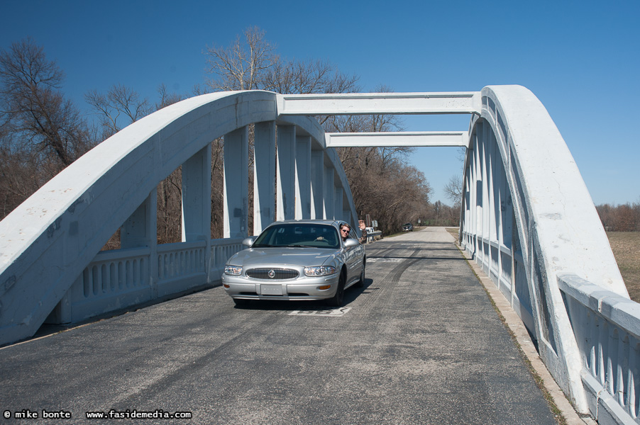 Mike and the Buick on Rainbow Bridge