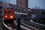 Train Of Many Colors In The Bronx