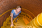 Maureen Climbing Barnegat Light