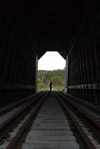 Maureen At Fisher Railroad Bridge