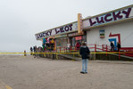 Maureen Outside Lucky Leos